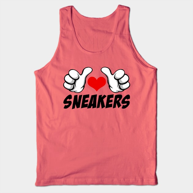 I Love Sneakers Tank Top by Tee4daily